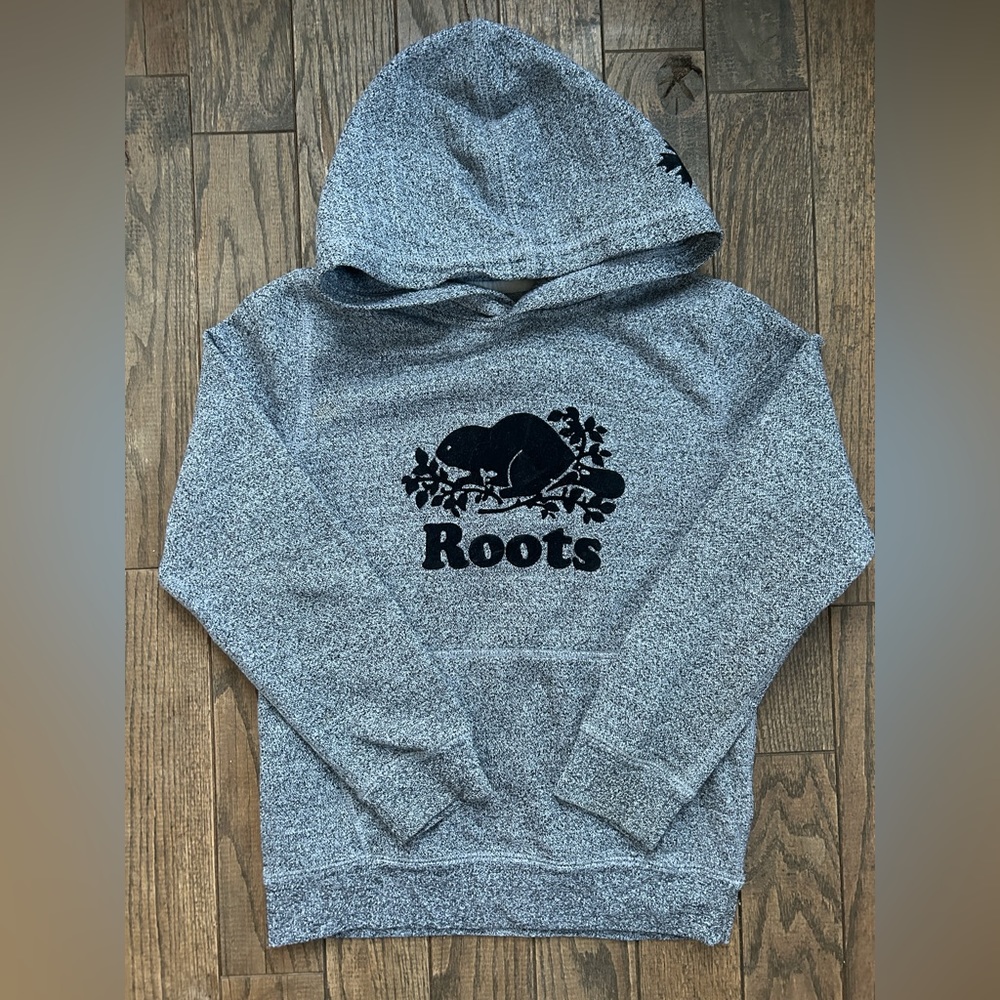 Roots Salt and Pepper Original Hoodie Sz L 9-10 Years Old